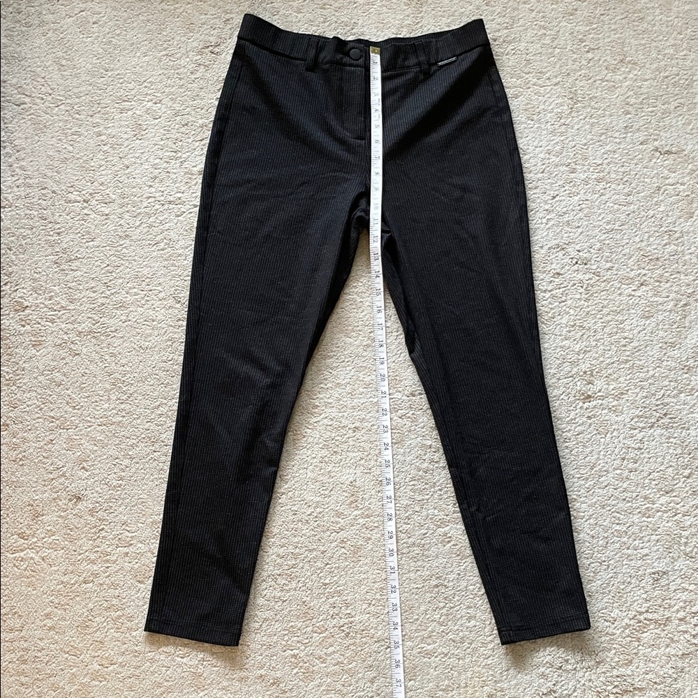 Mario Serrani Black/Gray Tweed High Compact Knit Leggings